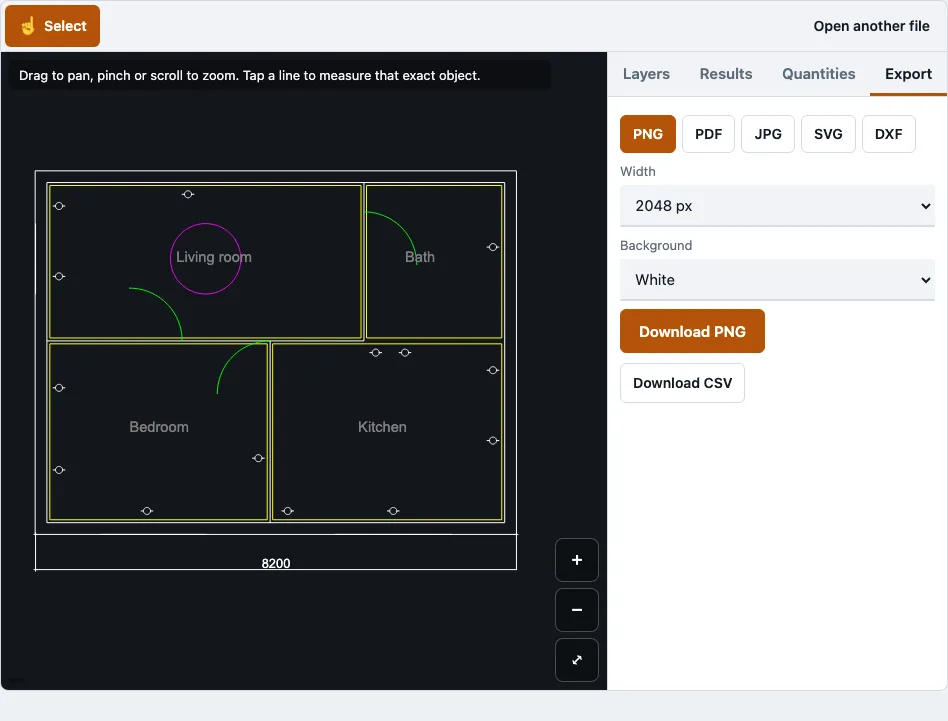 Dwg to png example