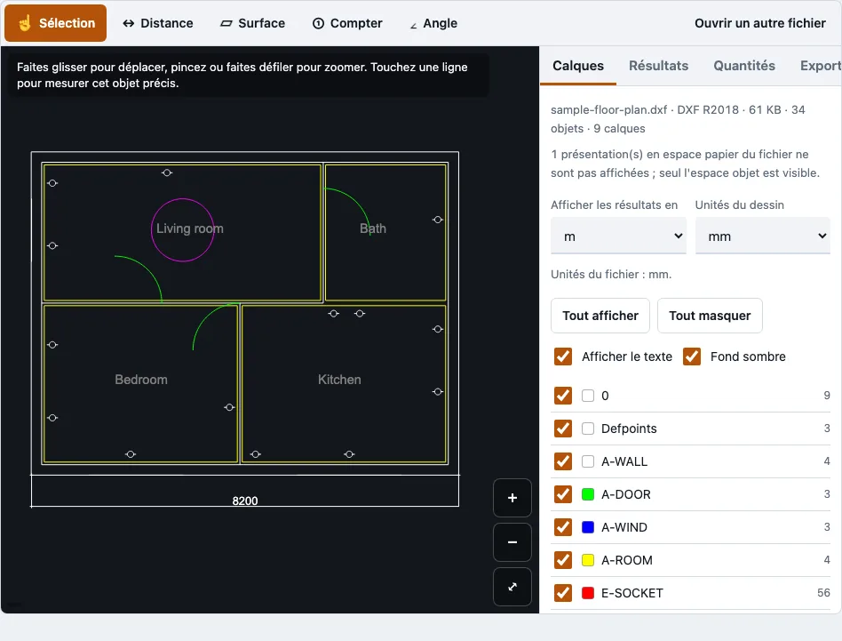 Visionneuse DWG example