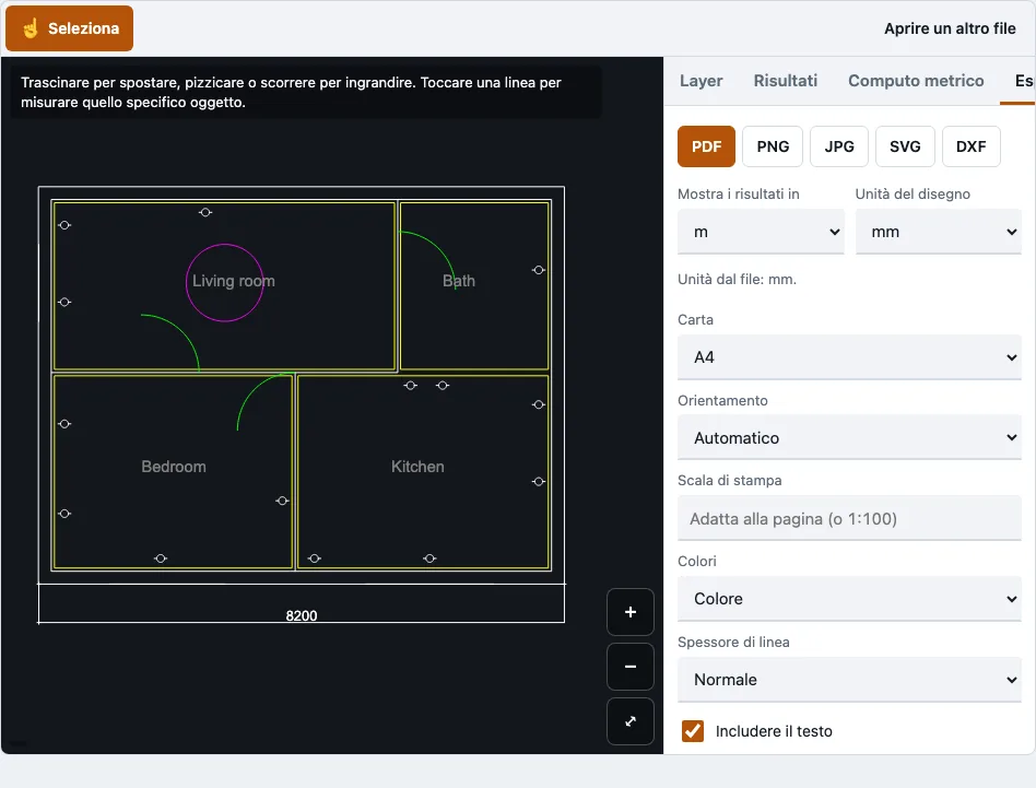 Convertitore per convertire DWG in PDF example